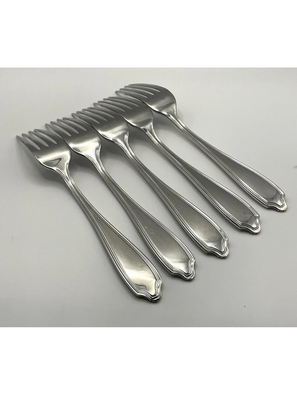 (5) Yamazaki VICTORIA GOLD Stainless Japan Dinner Fork Lot ~ 7.5”